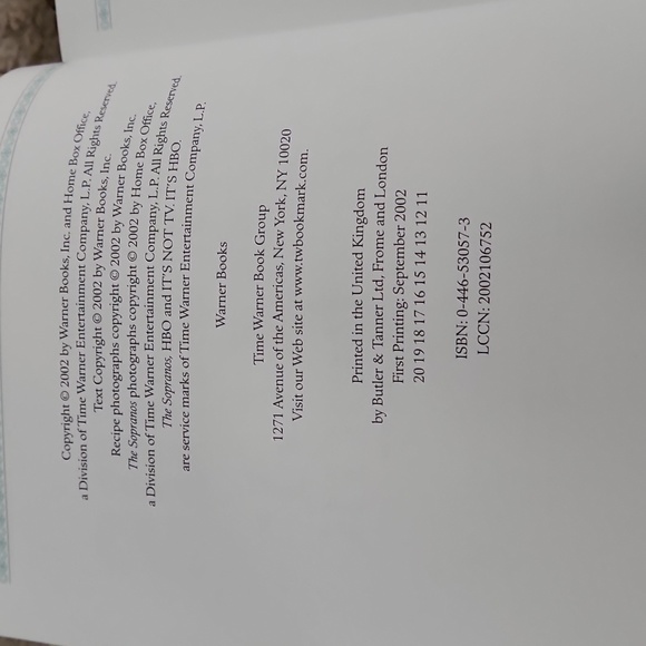 The Sopranos Family Cookbook as Compiled by Artie Bucco 2002 Allen Rucker - Picture 7 of 7